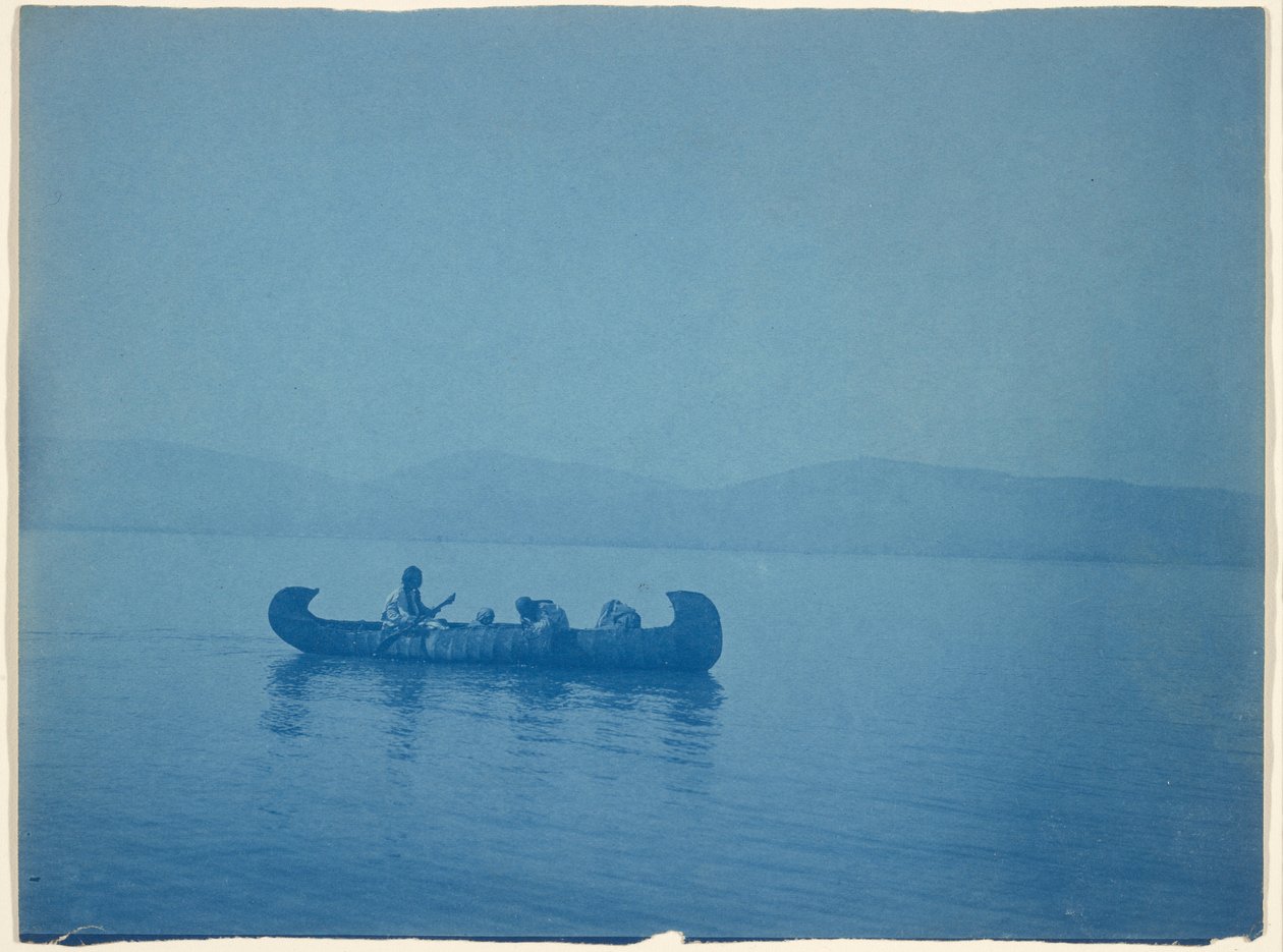 Přechod přes jezero Kutenai od Edward S. Curtis