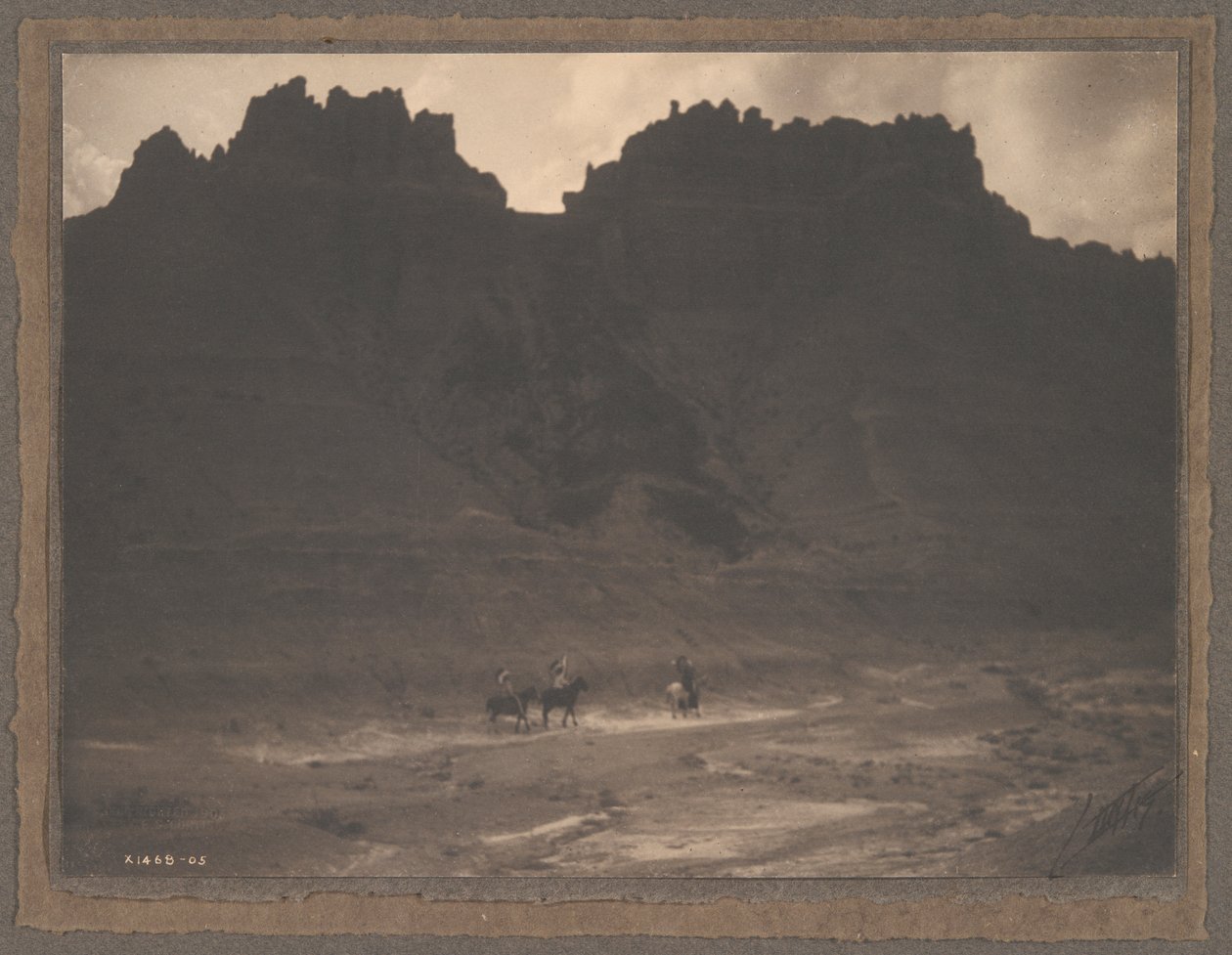 Ve stínu útesu od Edward S. Curtis