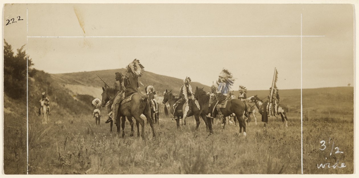 Muži na koních od Edward S. Curtis