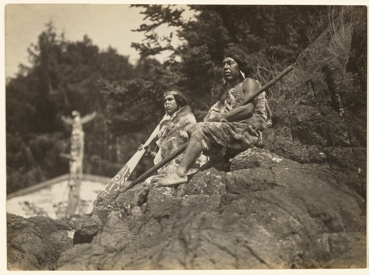 [Motana a jeho otec, náčelník havranů Kenada] od Edward S. Curtis