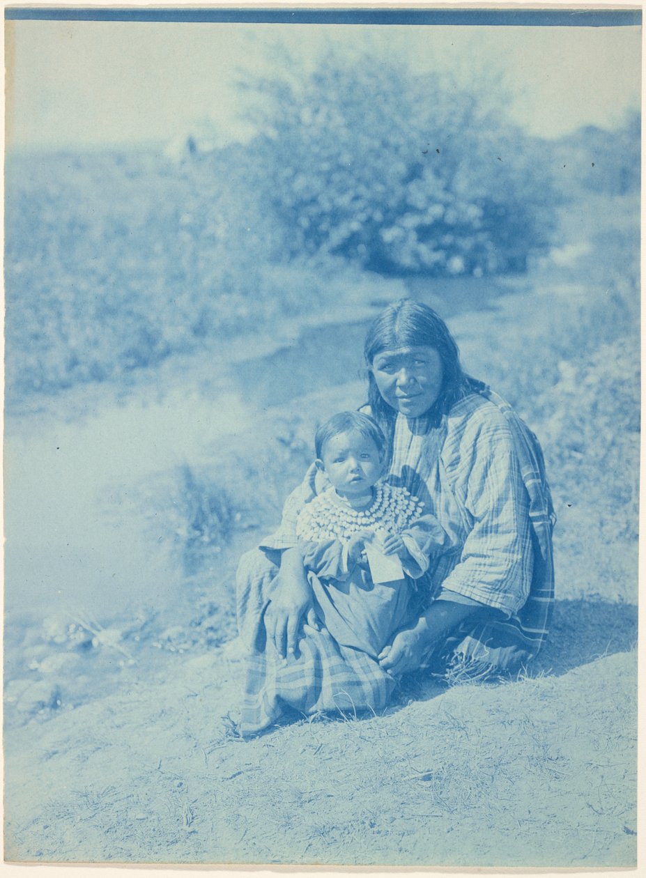 Matka a dítě - Arapaho od Edward S. Curtis