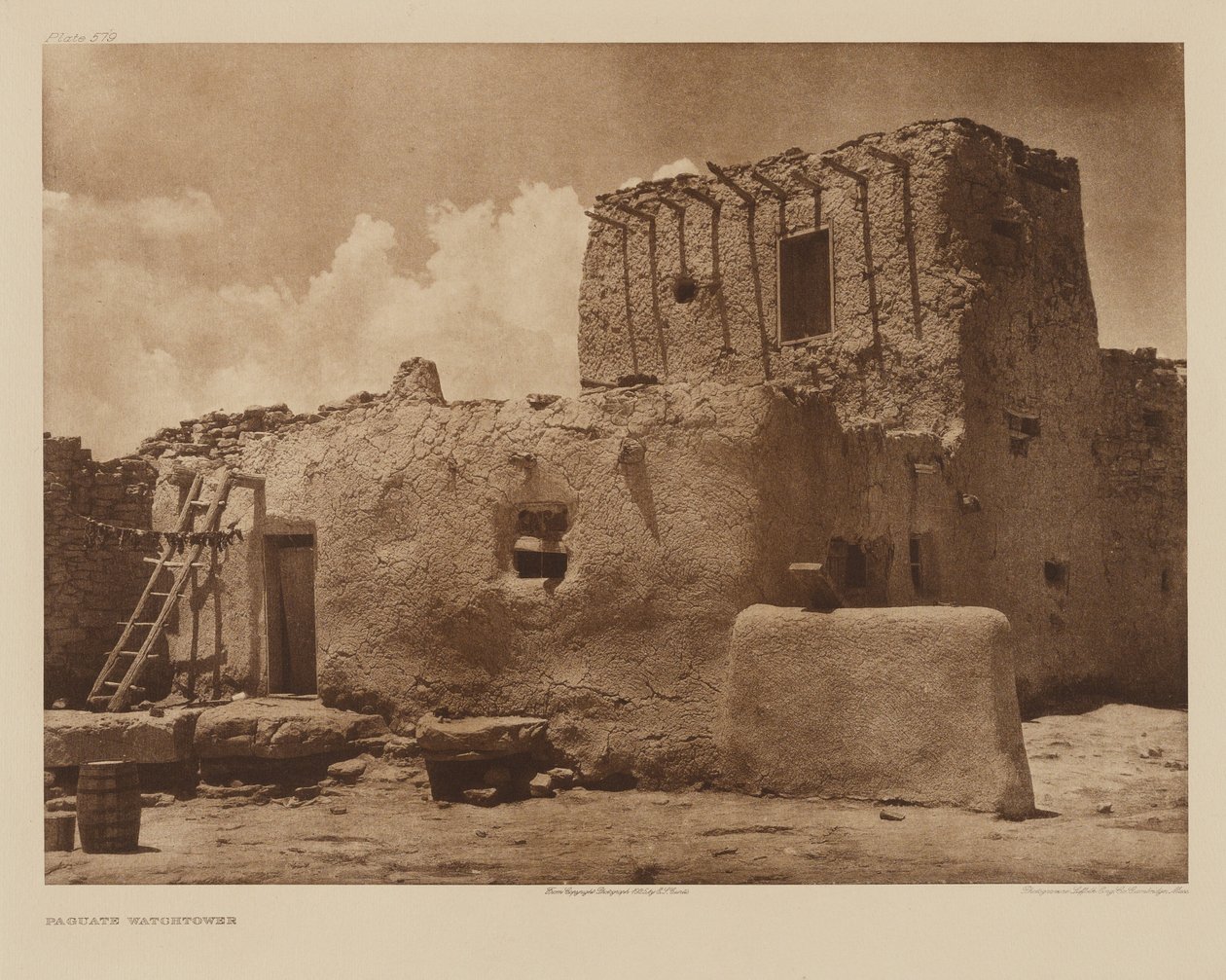 Strážní věž Paguate od Edward S. Curtis