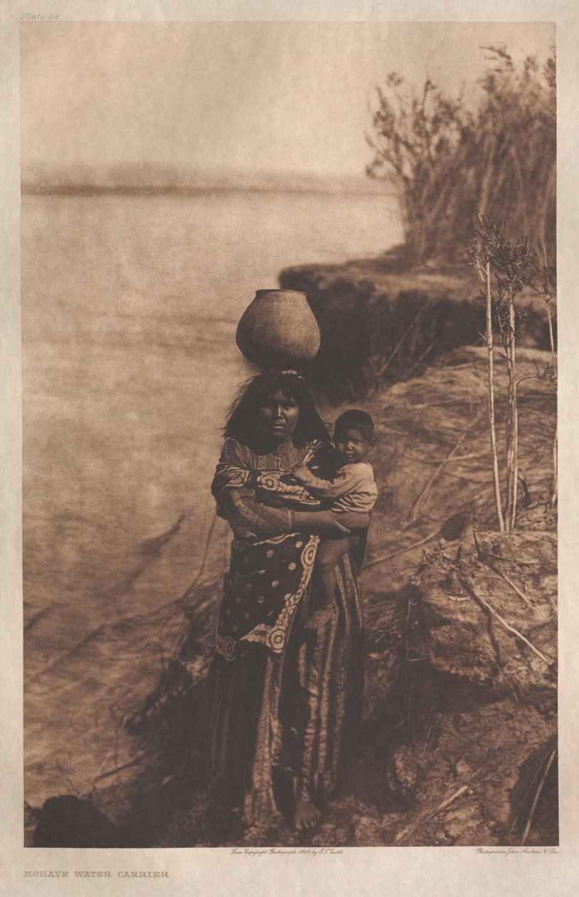 Portfolio II, deska 58: Mohavská vodní přeprava od Edward S. Curtis