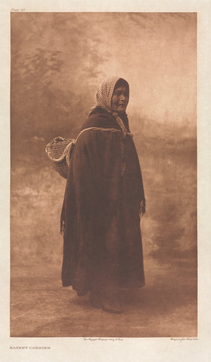 Portfolio IX, Plate 311: Nosič košíků od Edward S. Curtis