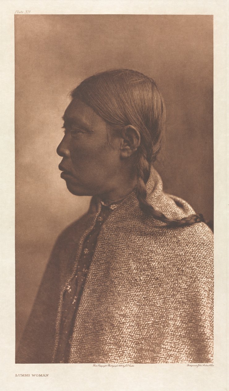 Portfolio IX, deska 321: Lummi Woman od Edward S. Curtis