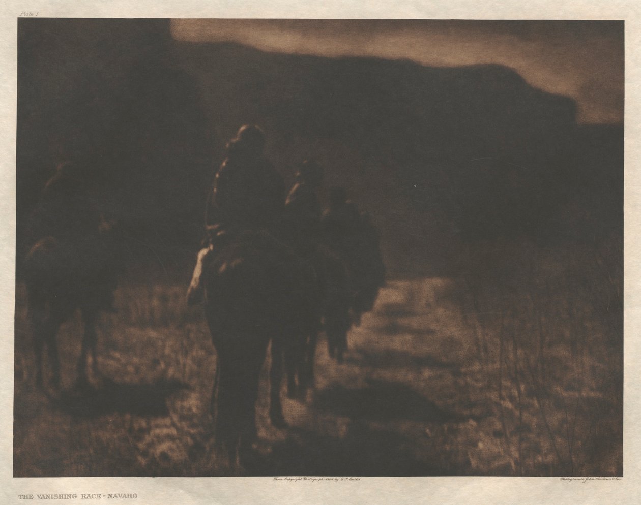 Portfolio I, deska 1: Mizející rasa - Navajo od Edward S. Curtis