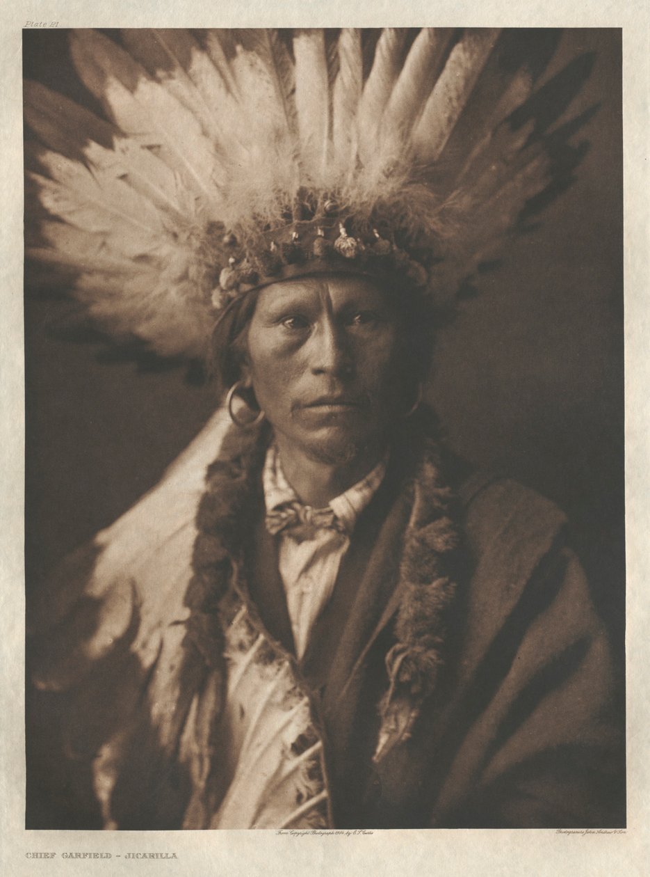 Portfolio I, deska 21: Náčelník Garfield-Jicarilla od Edward S. Curtis