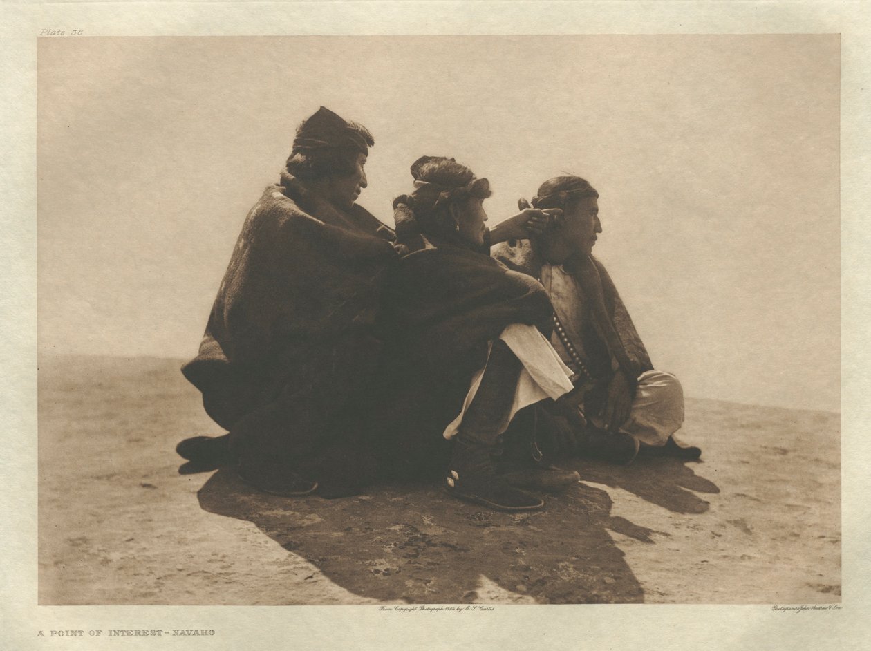 Portfolio I, deska 36: A Point of Interest-Navaho od Edward S. Curtis