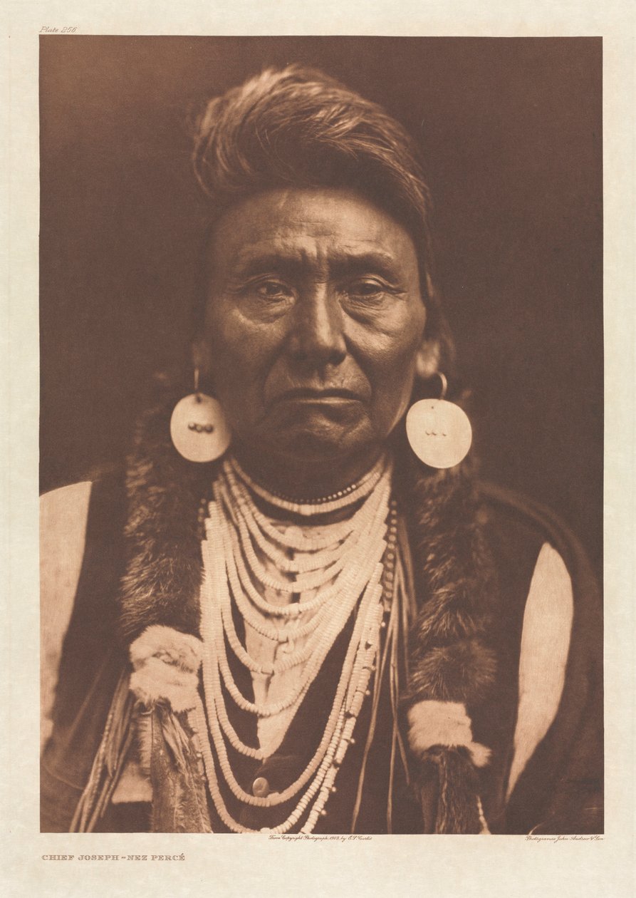 Portfolio VIII, deska 256: Náčelník Joseph - Nez Percé od Edward S. Curtis