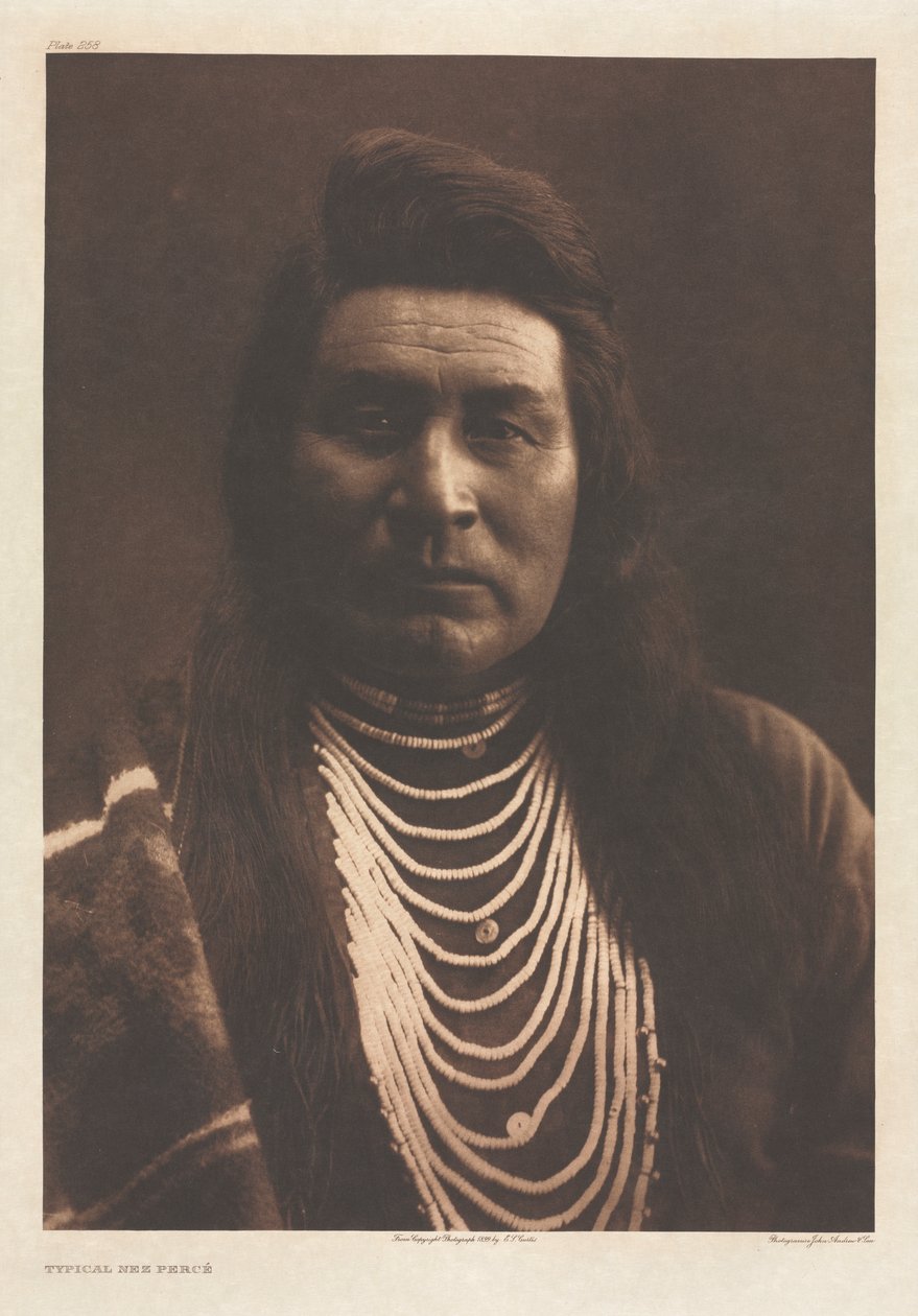 Portfolio VIII, deska 258: Typický Nez Perce od Edward S. Curtis