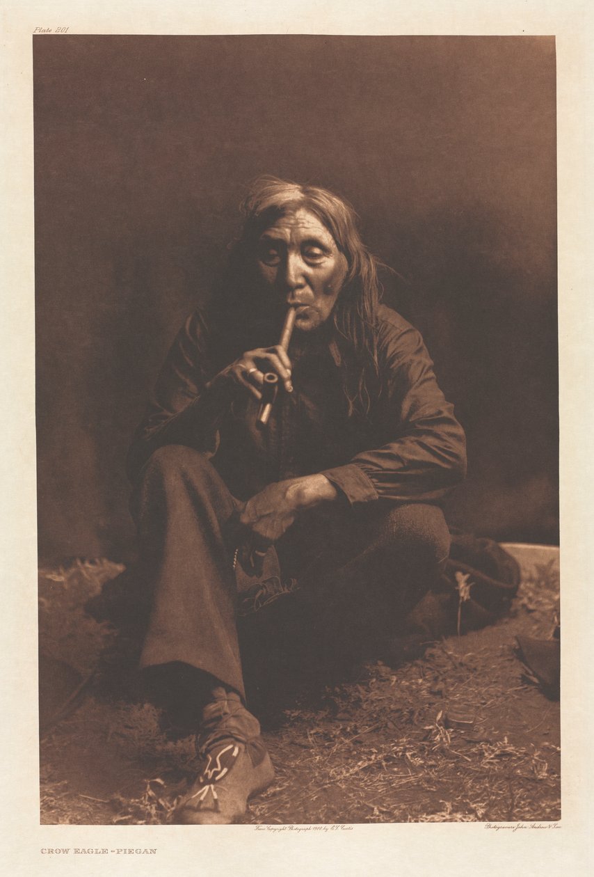 Portfolio VI, deska 201: Crow Eagle--Piegan od Edward S. Curtis