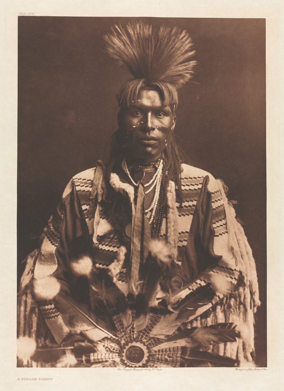 Portfolio VI, deska 208: A Piegan Dandy od Edward S. Curtis