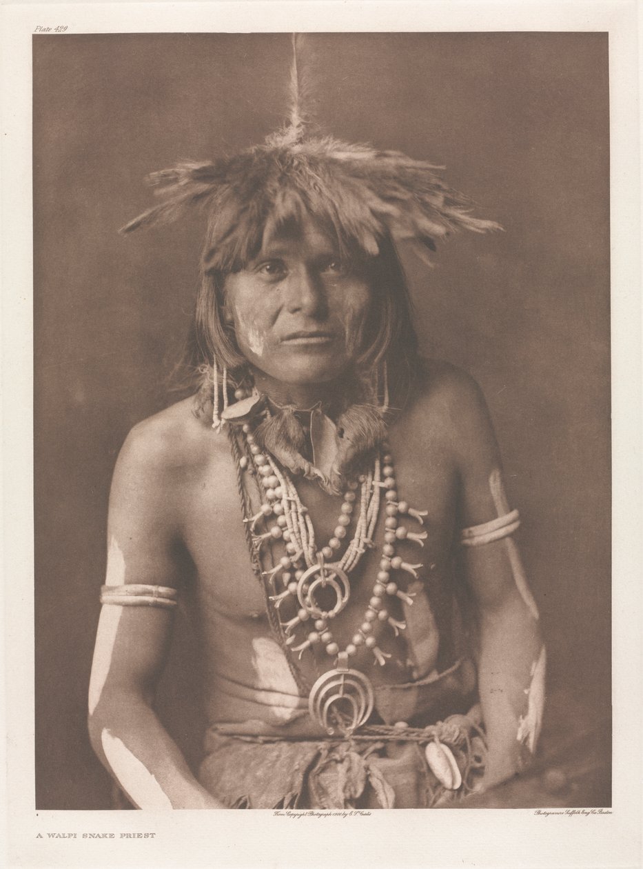Portfolio XII, deska 429: Hadí kněz Walpi od Edward S. Curtis