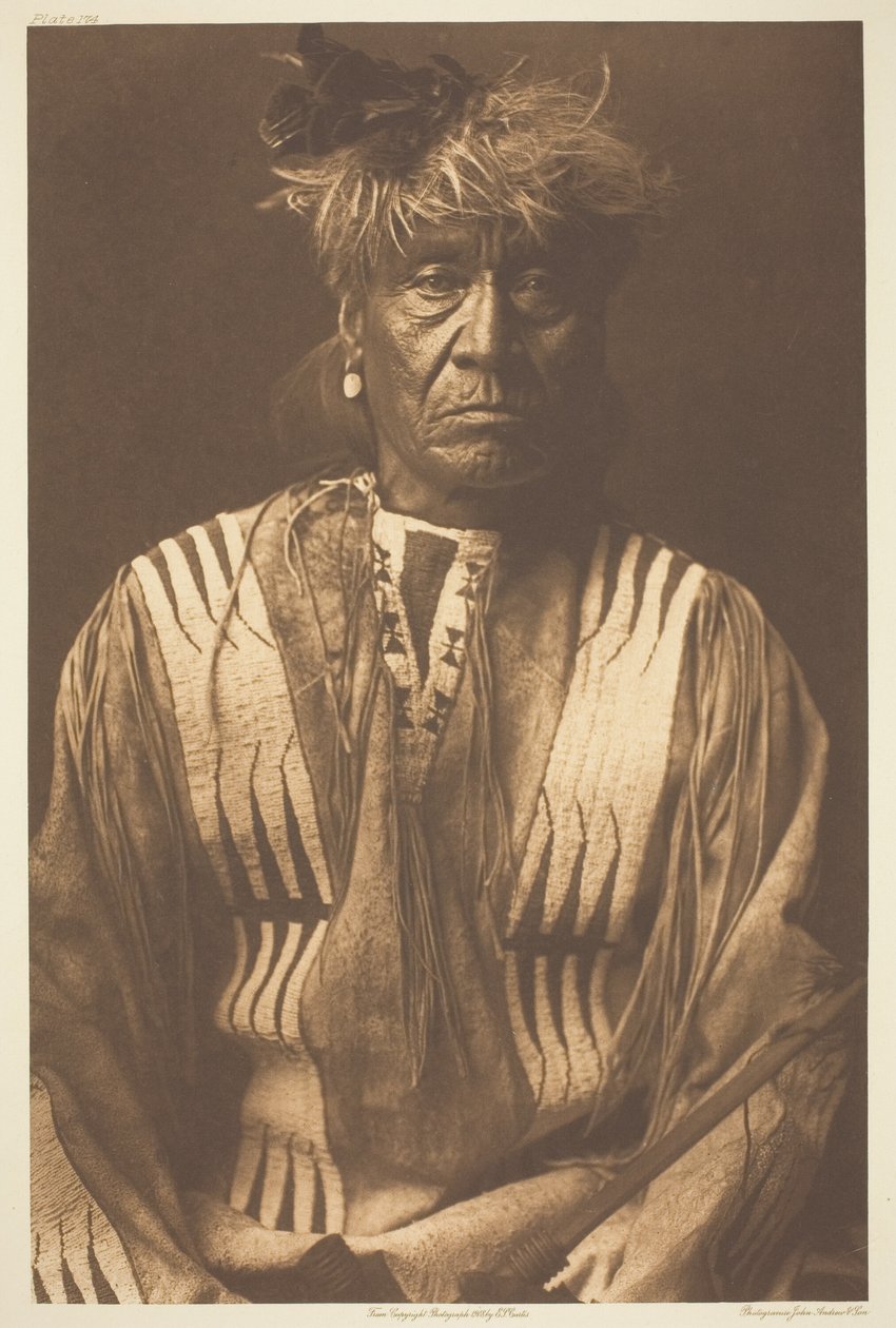 Červený bič - Atsina od Edward S. Curtis