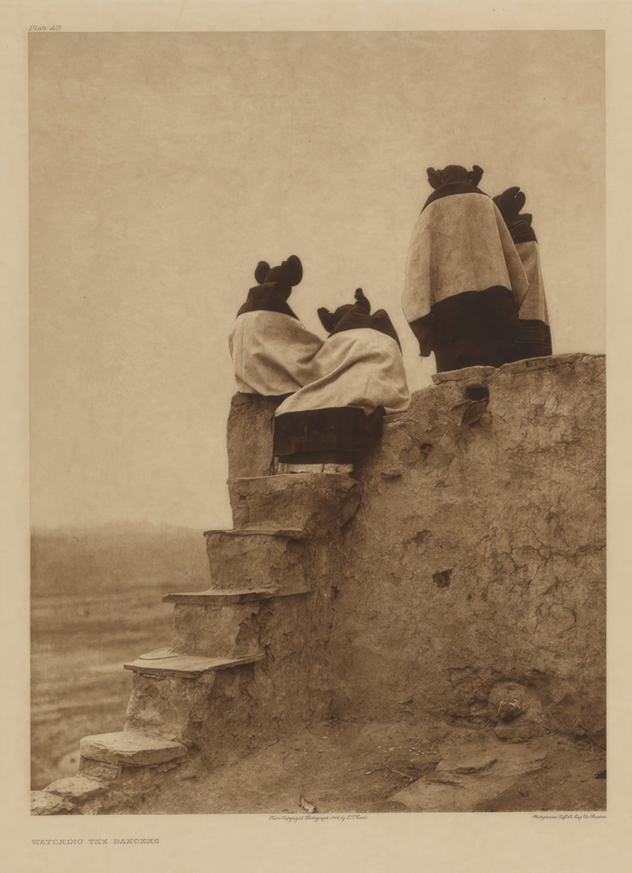 Sledování tanečníků od Edward S. Curtis