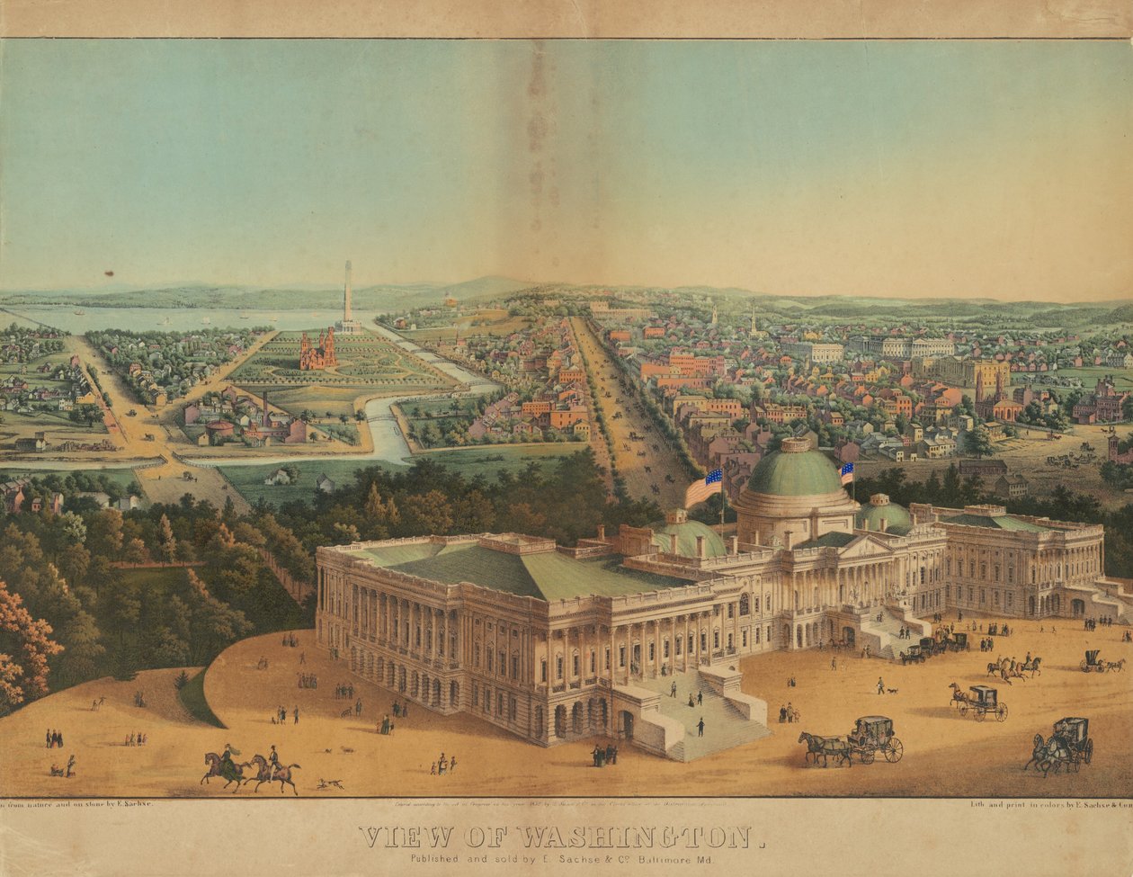 Pohled na Washington od Edward Sachse