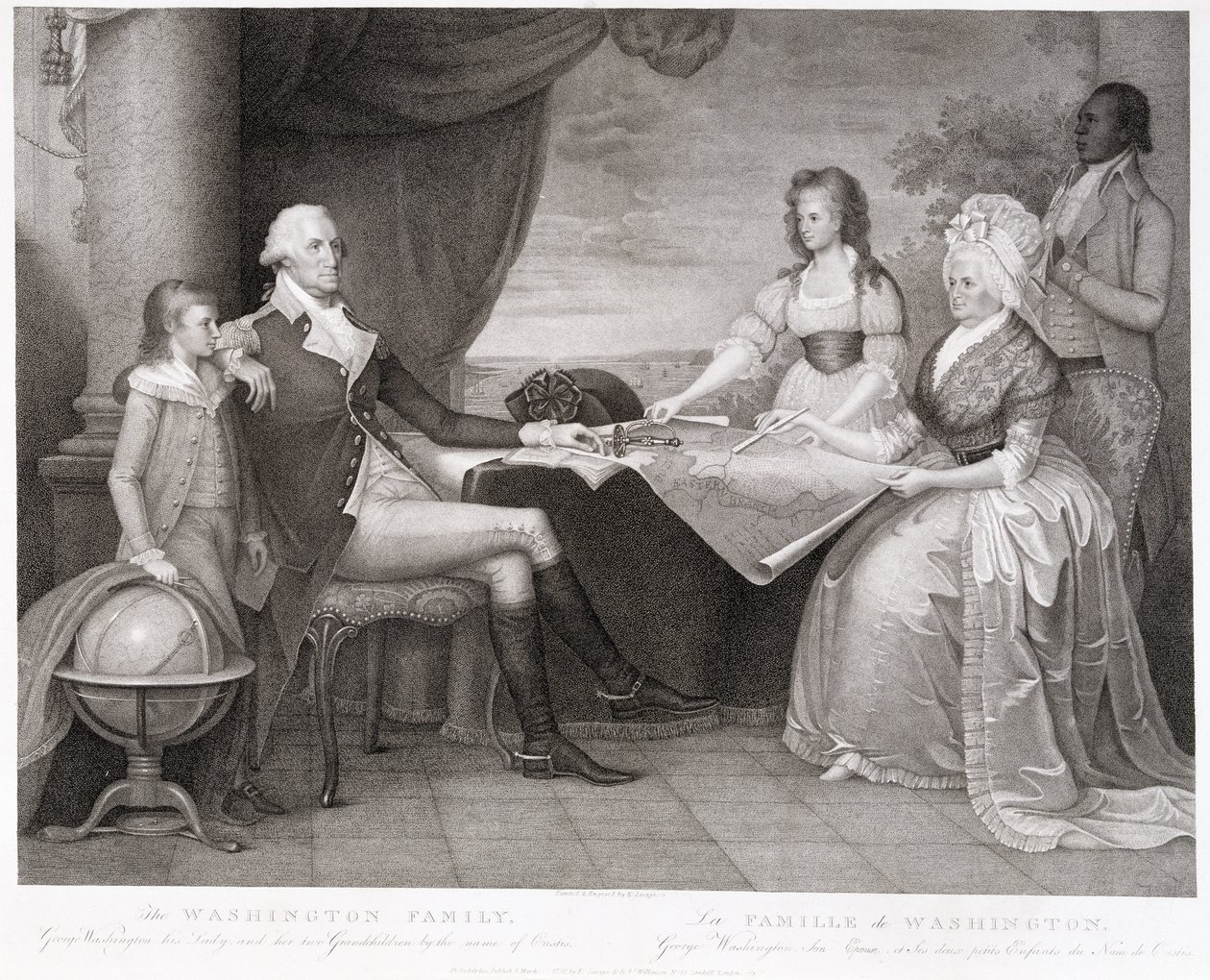 The Washington Family, 1798 (rytina a tečkovaný lept) od Edward Savage