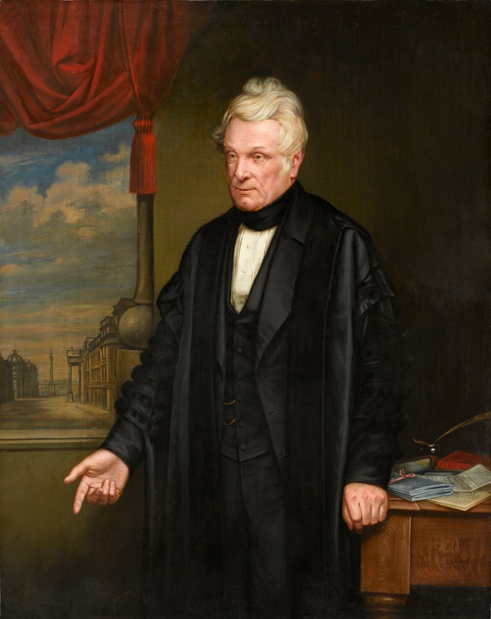 Portrét Johna Claytona, anglického právníka a archeologa, 1863 od Edward Sawyer