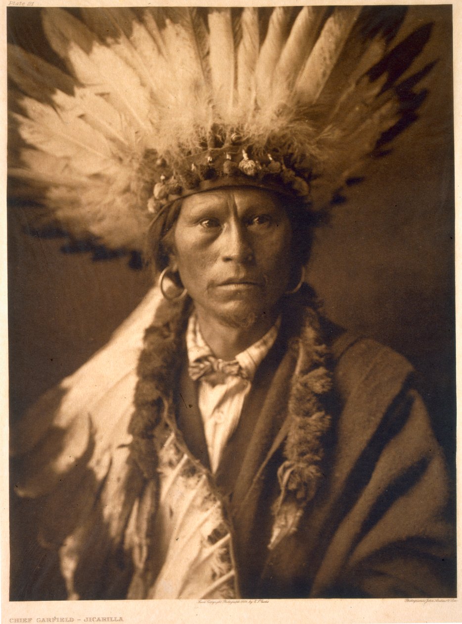 Náčelník Garfield z Jicarilla od Edward Sheriff (after) Curtis