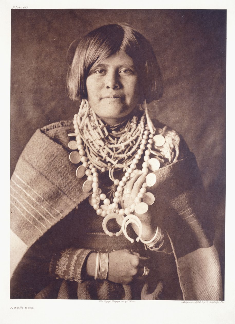 Dívka Zuni od Edward Sheriff Curtis