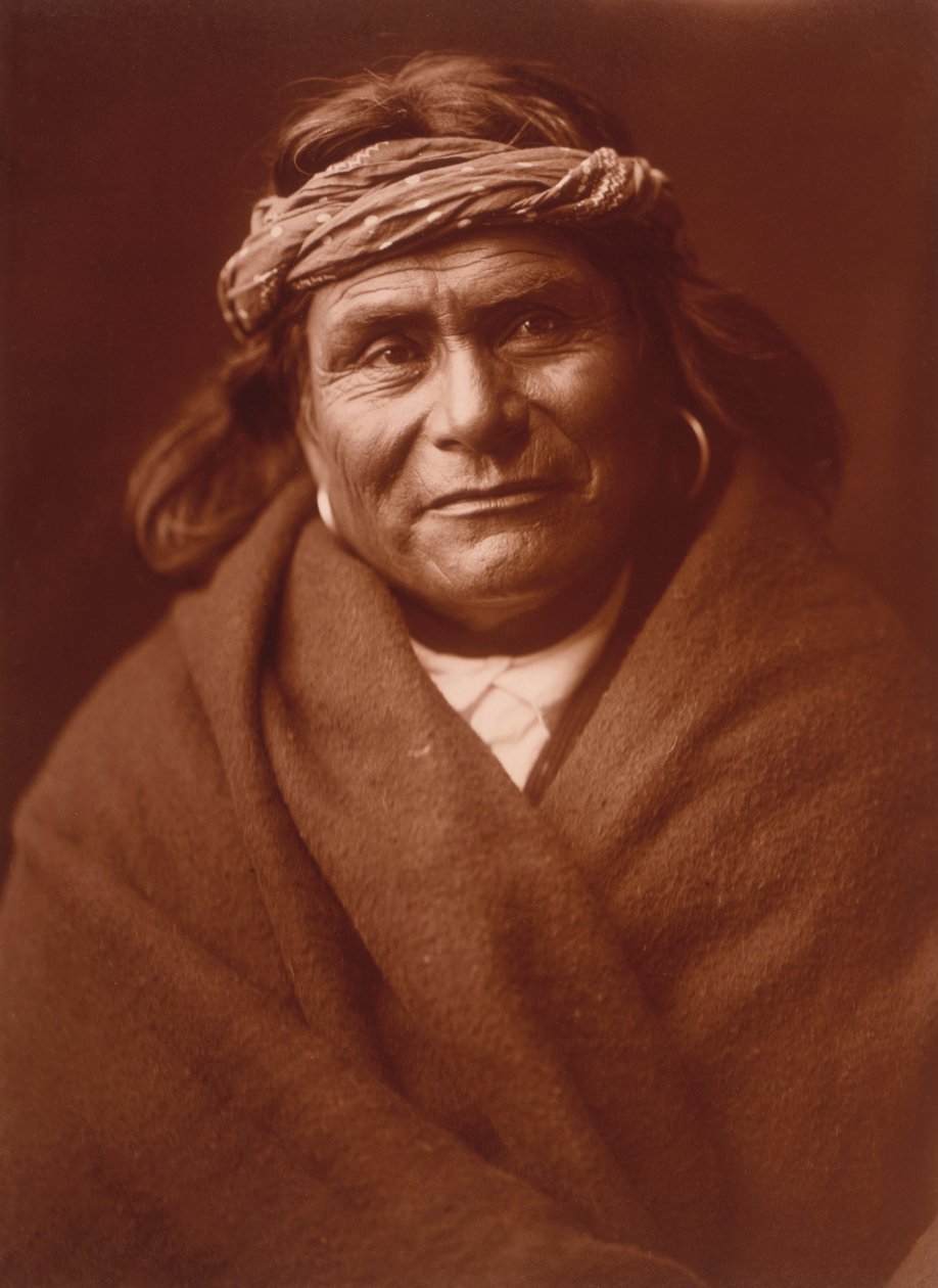 Acoma Man od Edwarda S. Curtise, kolem roku 1904 (tónovaný stříbrný tisk) od Edward Sheriff Curtis