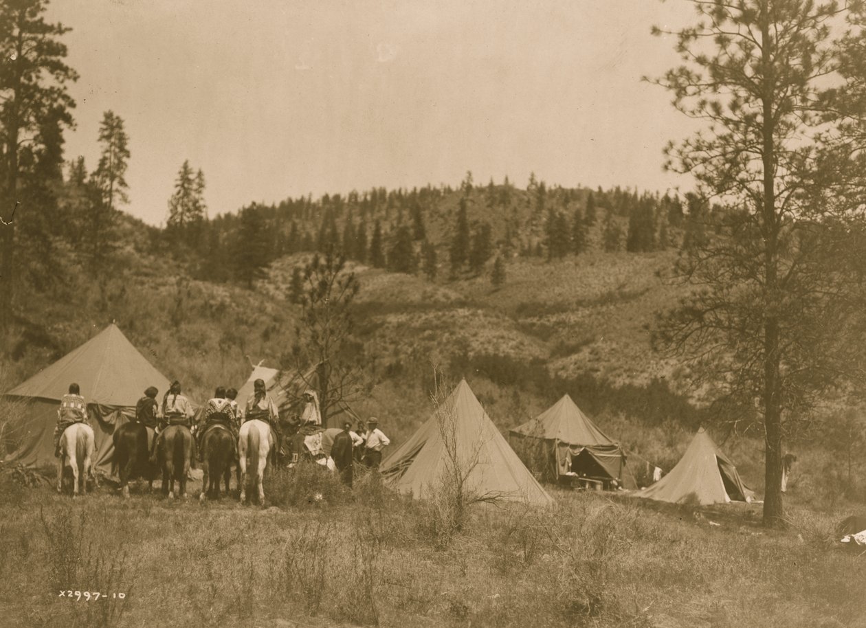 Autorský tábor mezi Spokany 1910 (foto) od Edward Sheriff Curtis