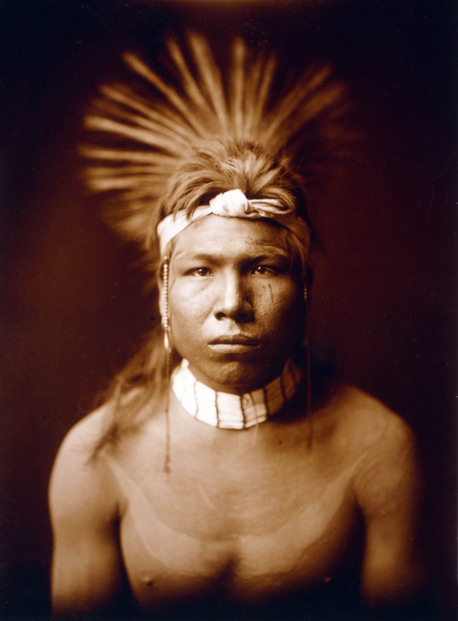 Černé vlasy, indka, c. 1905, foto Edward S. Curtis od Edward Sheriff Curtis
