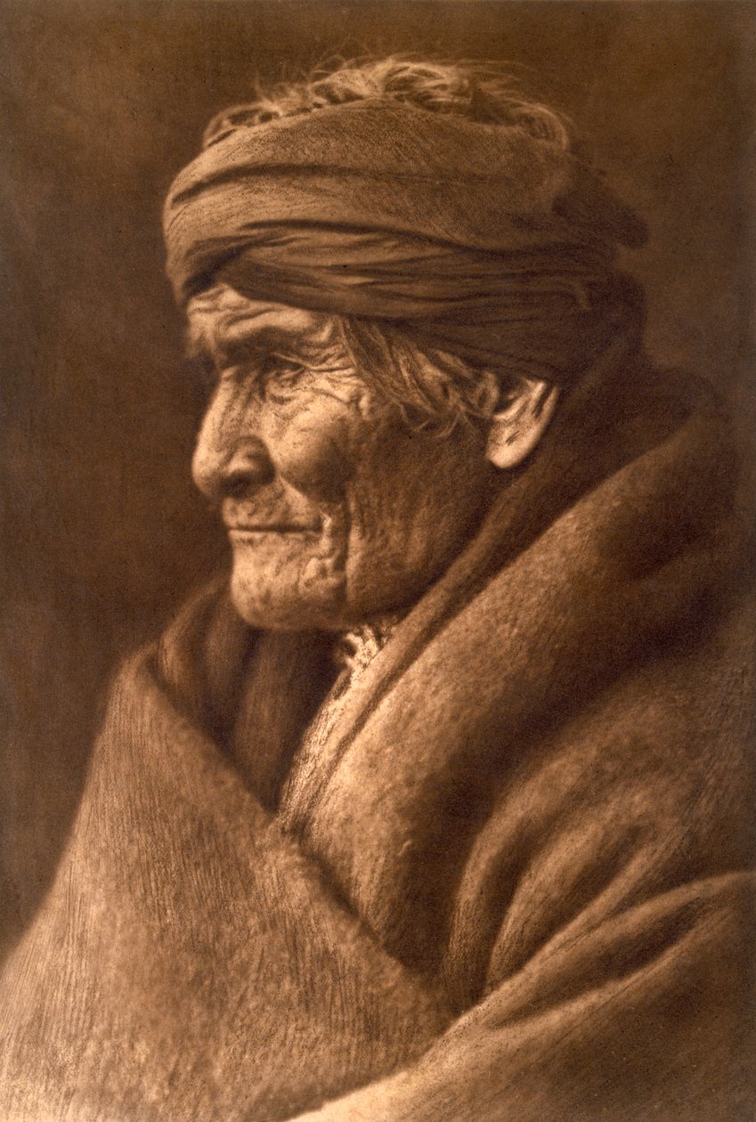 Geronimo, náčelník Apache, jako starý muž v roce 1907 (hlubotisk) od Edward Sheriff Curtis