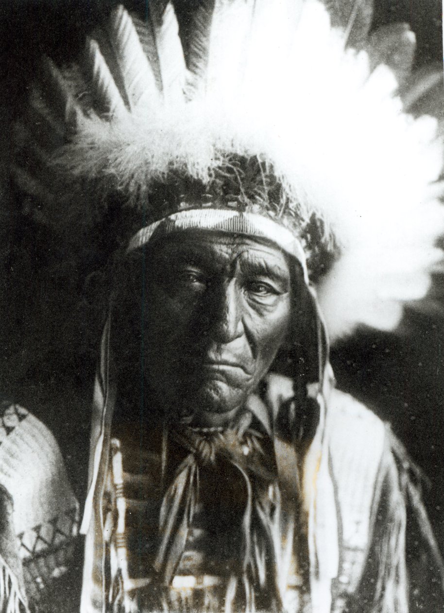 Iron Plume - Ogalala, domorodý Američan od Edward Sheriff Curtis