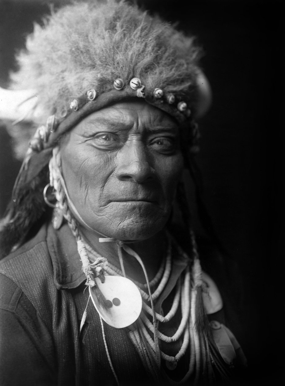 One Blue Bead, indická, c. 1908, foto Edward S. Curtis od Edward Sheriff Curtis