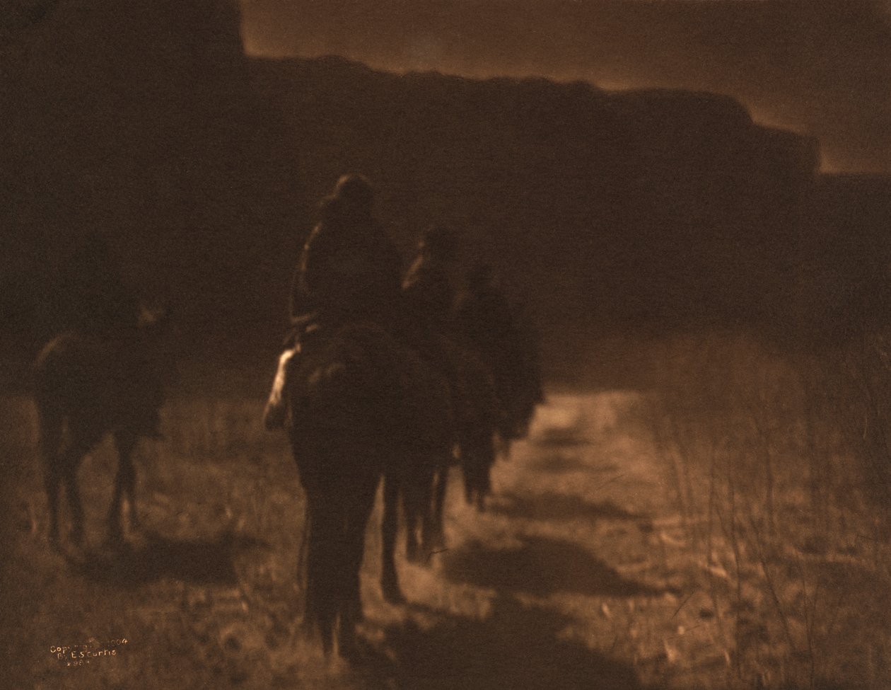 The Vanishing Race - Navaho od Edwarda S. Curtise, kolem roku 1907 (hlubotisk) od Edward Sheriff Curtis