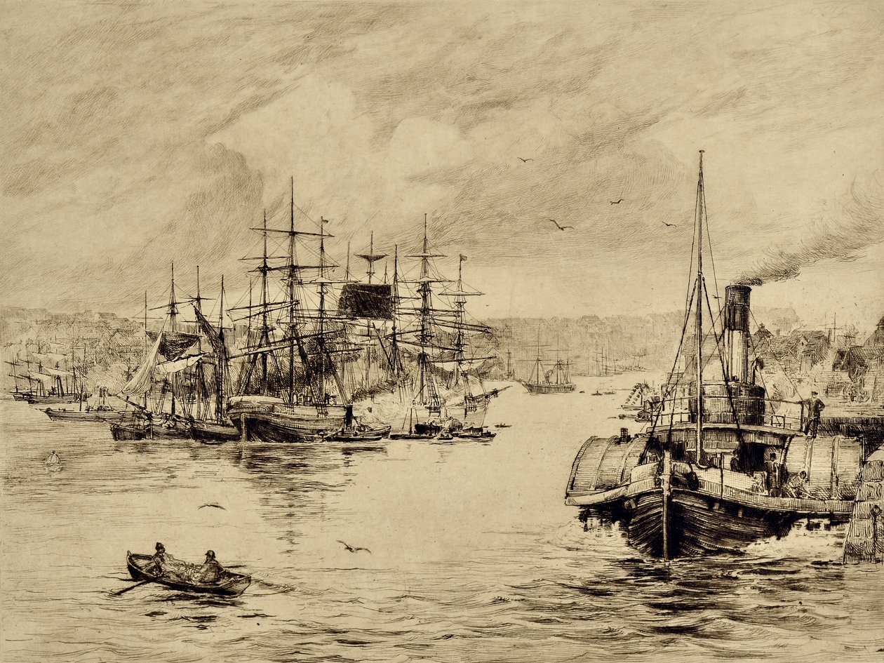 The Tyne: At Shields, kolem roku 1880 (lept) od Edward Slocombe