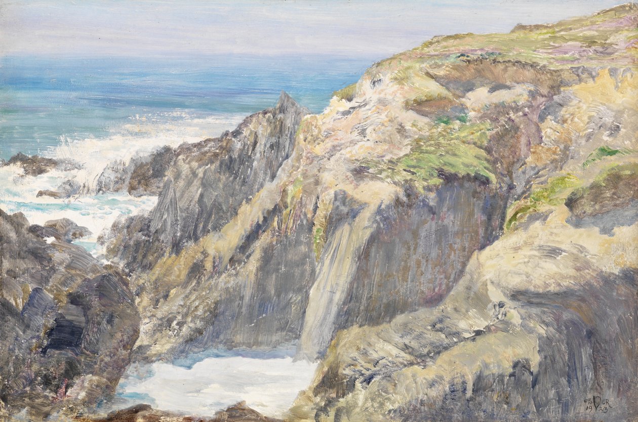 Pobřeží, Mortehoe od Edward Steel Harper