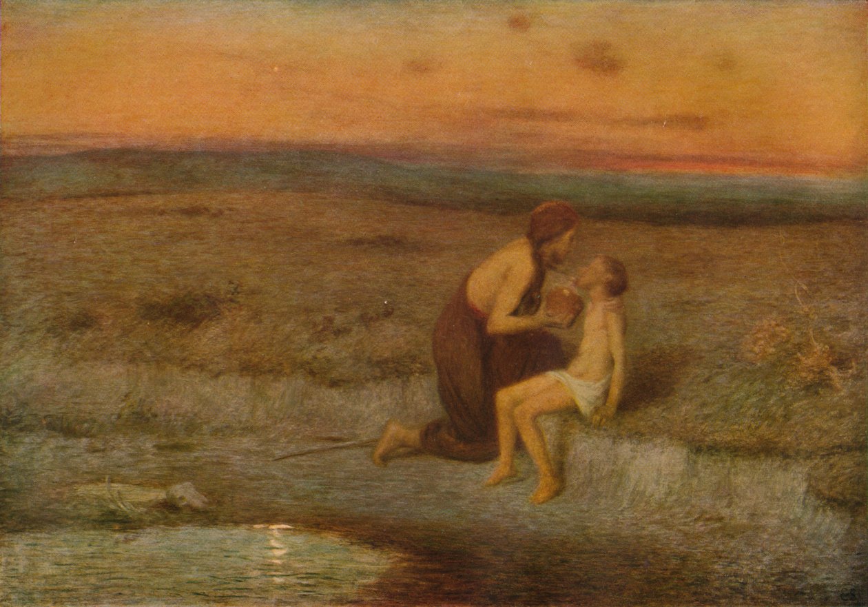 Hagar a Ismael, 19. století od William Edward Stott