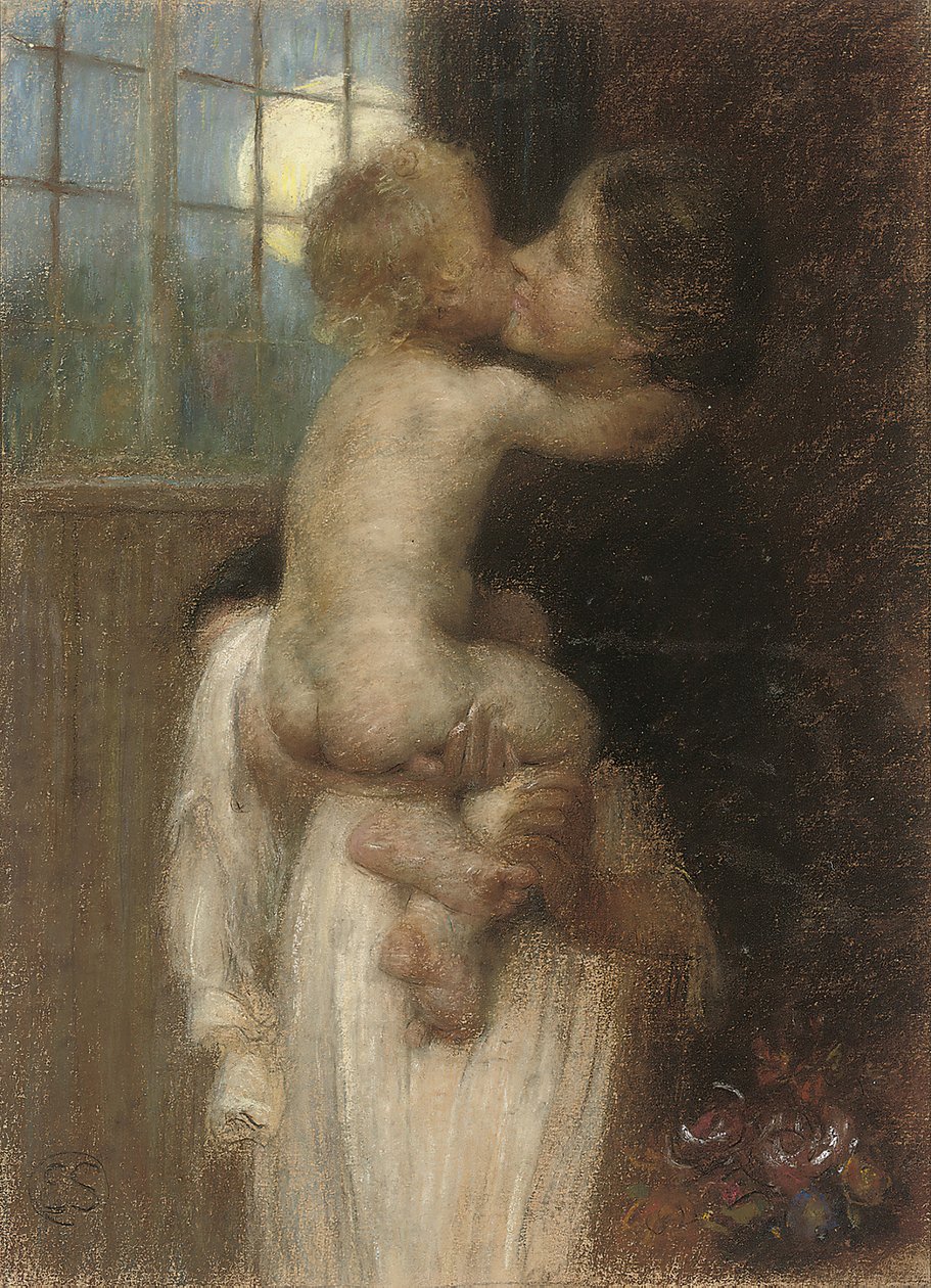 The Kiss, c. 1910. od Edward Stott