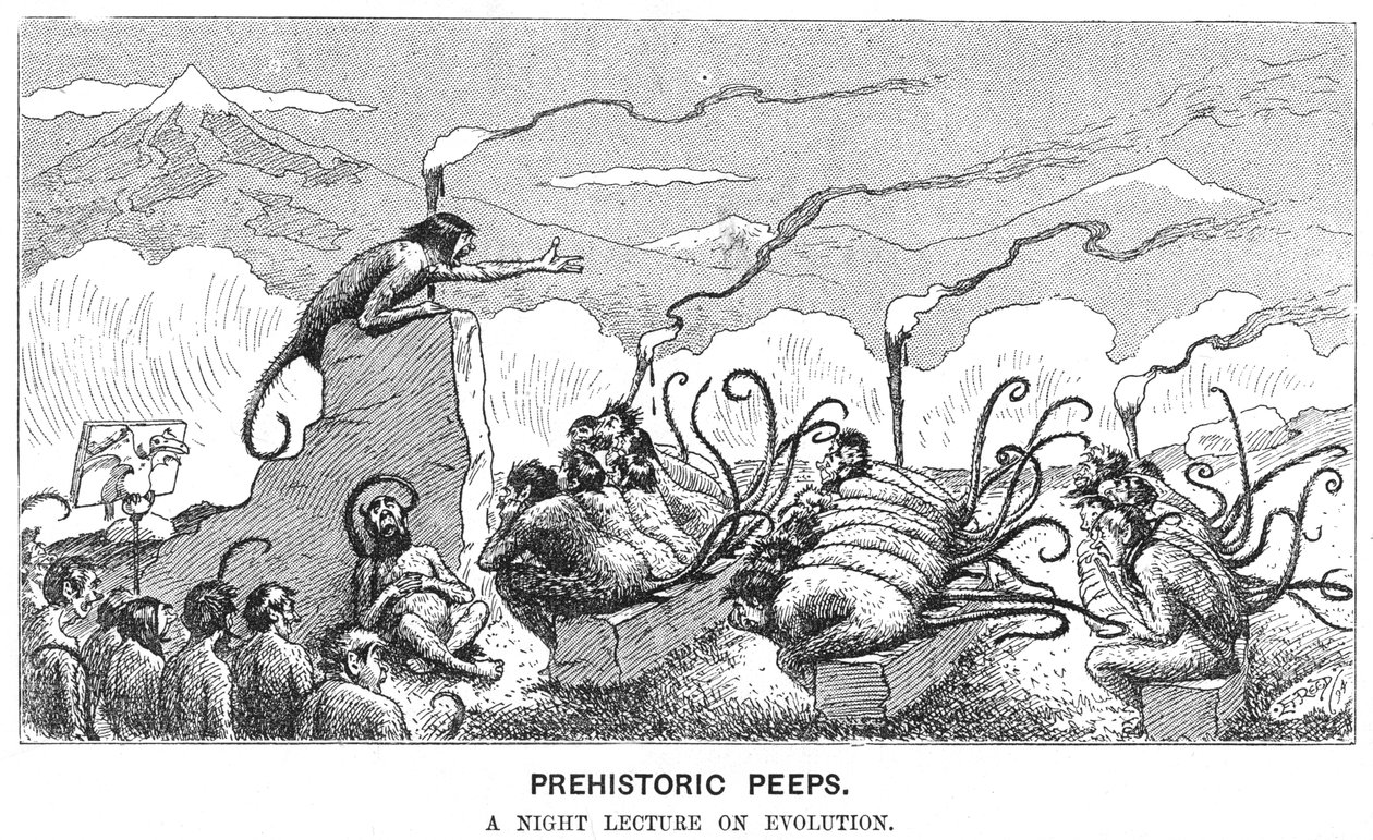 Prehistoric Peeps: A Night Lecture on Evolution, 1894. od Edward Tennyson Reed