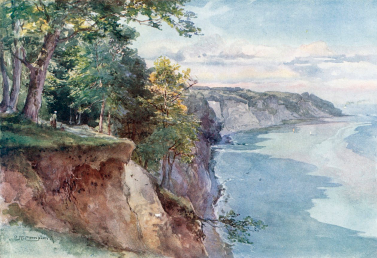 Stubnitzský les - ostrov Rugen (barevná litografie) od Edward Theodore Compton