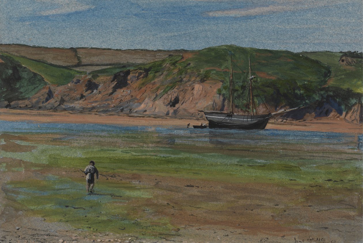 Řeka Devon při odlivu, 16. června 1859 od Edward Thompson Davis