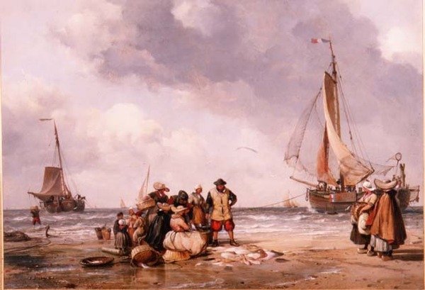 Fisherfolk Counting the Catch od Edward William Cooke
