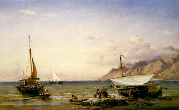 Rybáři udržují své sítě od Edward William Cooke