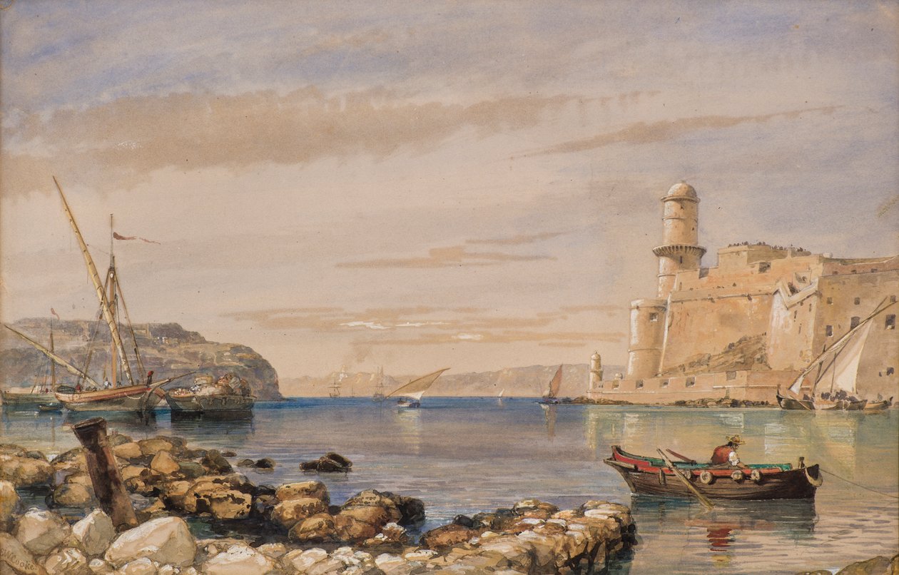 Pevnost a přístav od Edward William Cooke