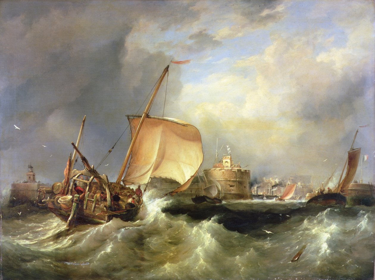 Francouzská sleďová loď vjíždějící do přístavu u Havre de Grace od Edward William Cooke