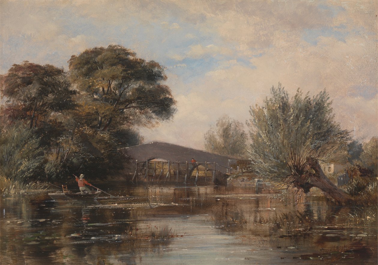 Godstow Bridge poblíž Oxfordu od Edward William Cooke