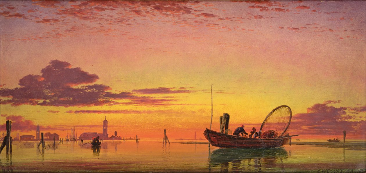 Mazzorto na laguně, Benátky, 1864 od Edward William Cooke