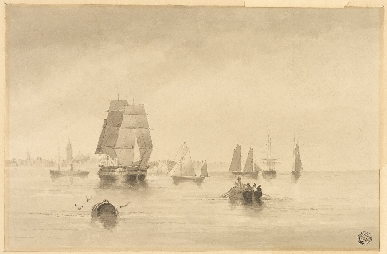 Rye - jižní pobřeží poblíž Hastingsu od Edward William Cooke