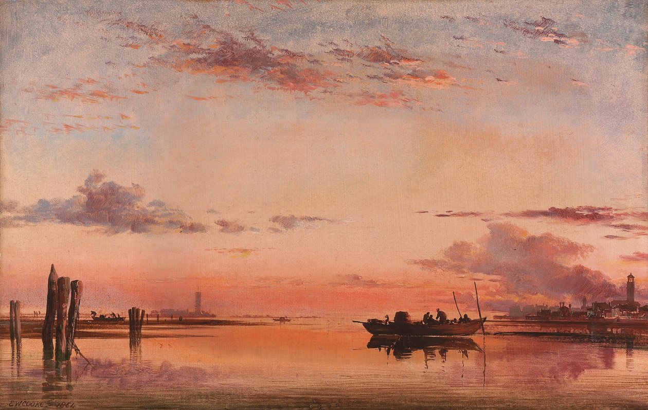 Santa Maria della Salute, Benátky: Večer, od Edward William Cooke