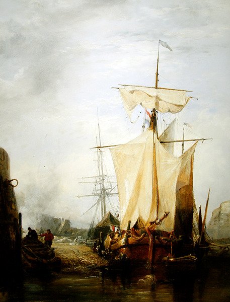 St. Peter Port, Guernsey (olej na plátně) od Edward William Cooke
