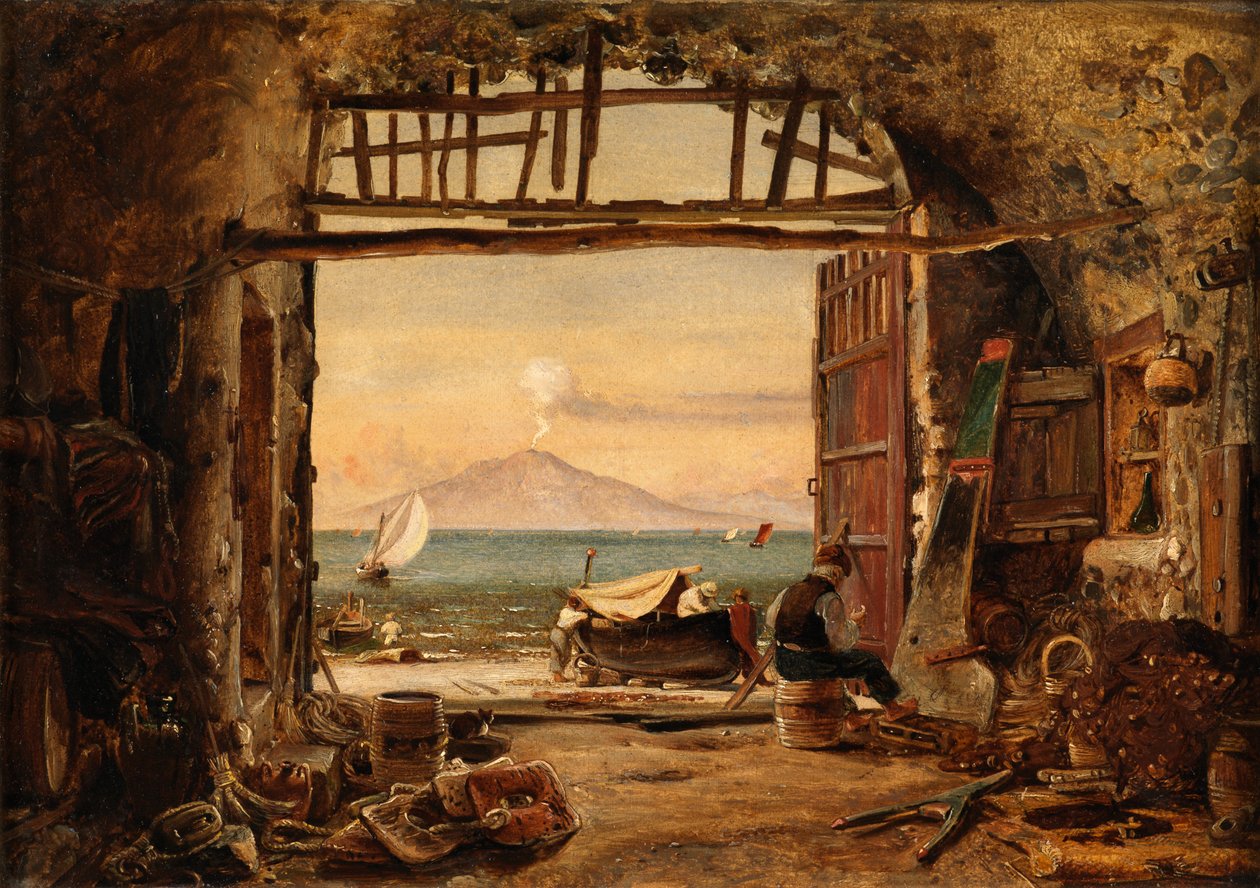 Vesuv (olej na plátně) od Edward William Cooke
