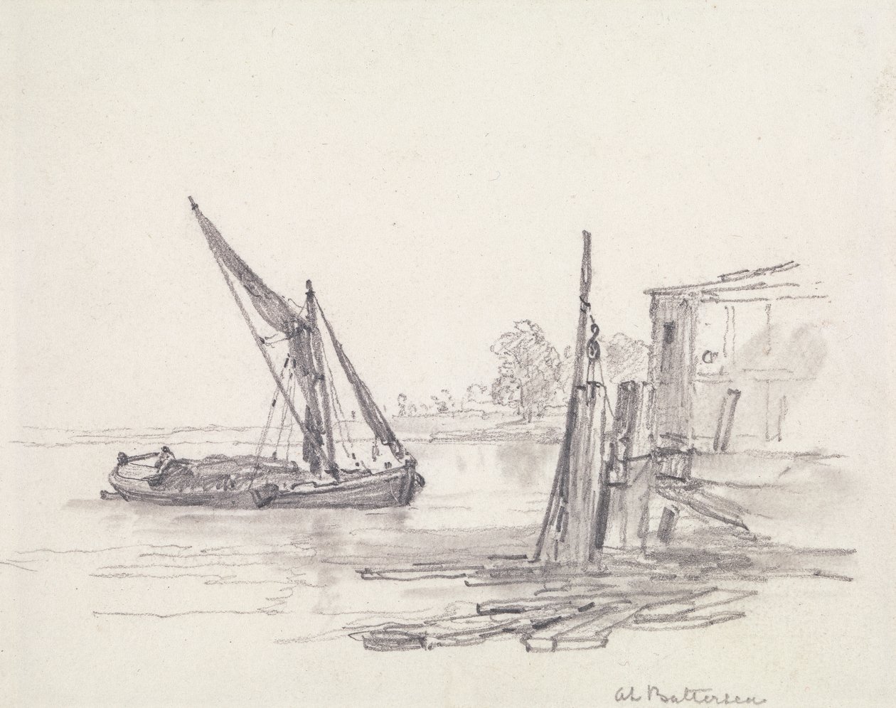 Pohled na Temži v Battersea od Edward William Cooke
