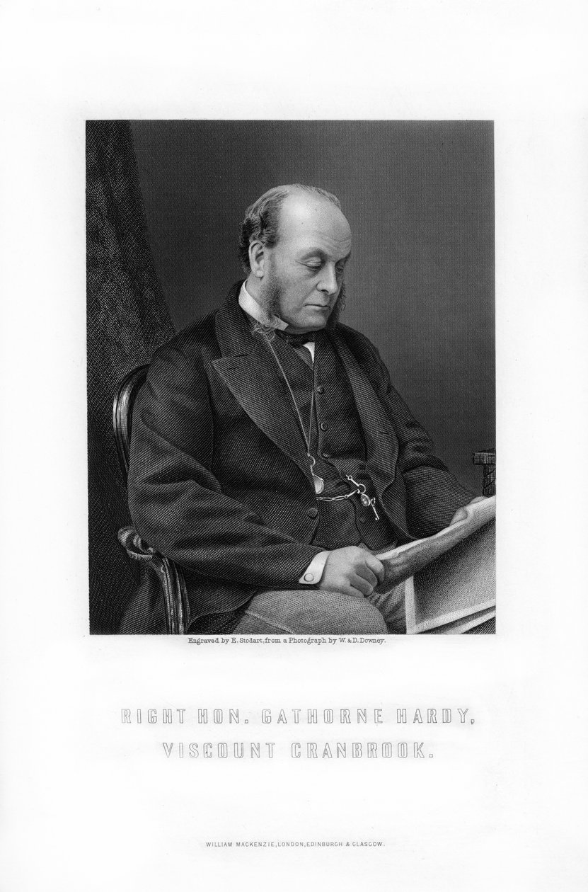 Gathorne Gathorne-Hardy, 1. hrabě z Cranbrooku, anglický politik, 1881. od Edward William Stodart